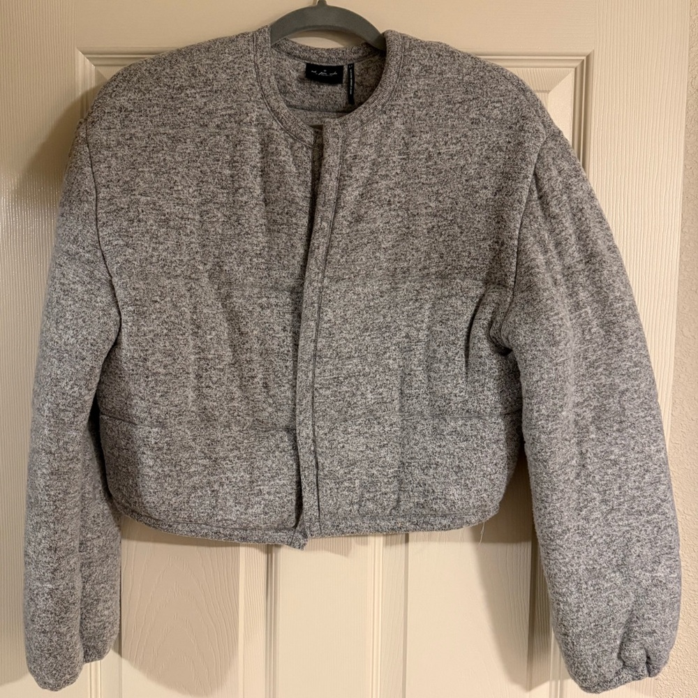Urban Outfitters Light Gray Puffer Jacket